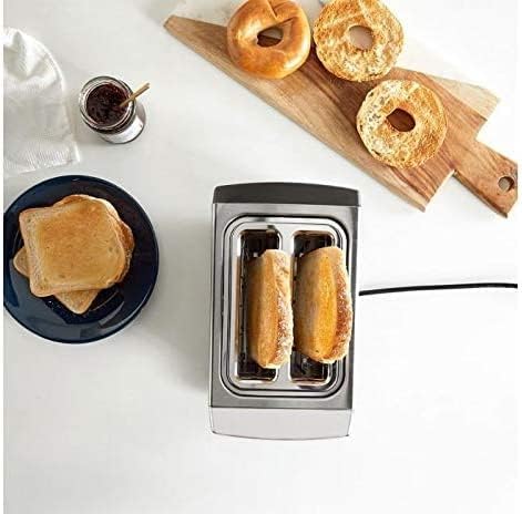 Miniatura 7 de Westinghouse WKTTCB850SS - Tostadora de acero inoxidable de 220 voltios, 2 rebanadas, estante de calentamiento extraíble, paquete con adaptador de