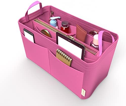 VJOY Purse Organizer Insert Handbag Tote Felt Organizer Bag in Bag Shaper Fit Neverfull Speedy Graceful MM GM (Large, ROSE)