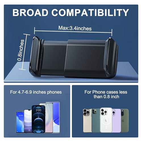 Xuenair Suporte de telefone de parede, suporte de telefone espelhado, suporte de telefone com ventos