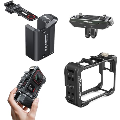 Insta360 GO Ultra/Ace Pro2/Ace Pro/GoPro Hero 13 12 11 10 9/DJI Action 5 Pro/4 3 対応 アルミニウム合金 カメラグリップホルダー キット(カメラグリップ/ケージ/アダプター)カ