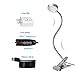 EYOCEAN LED Reading Light, Dimmable Clamp Light for Bed Headboard, Bedroom, Office, 3 Modes & 9 Dimming Levels, Flexible Clip Desk Lamp, Adapter Included, 5W, Silver