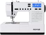 FEIYUE FY450 Electronic Sewing Machine, 100 Stitches & Alphabet, LCD Screen, One-Touch Operation, Free Arm, Multi-Function Portable Craft Machine for Home & DIY Projects