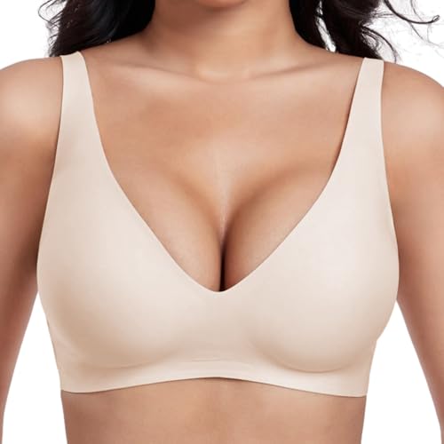 El Mejor Listado de Sujetadores básicos para Mujer de esta semana. 41 UIV@SH Brasier Sin Costuras para Mujer,Brasier Cómodo Sin Bucles,Sin Aros Suave,Tirantes Ajustables,Sujetador de Mujer Suave Forrado (MX/US, Alfa, Grande, Regular, Regular,...