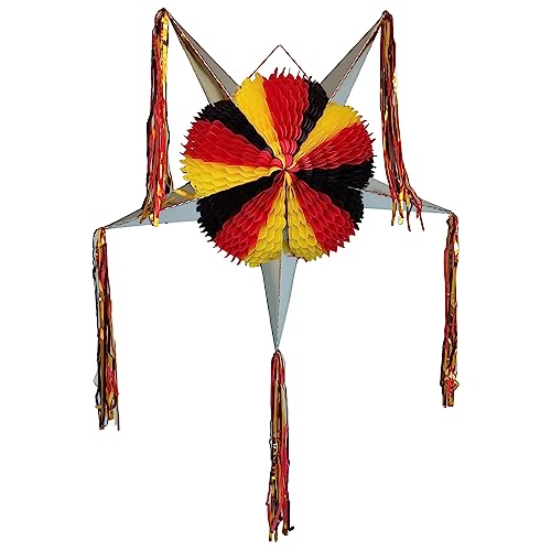 Large 5-Point Star Black, Red and Yellow Piñata de...