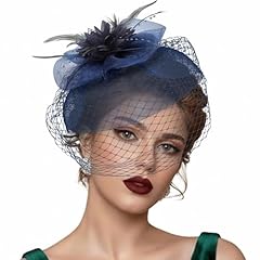 1 Pc: Mesh Fascinator Navy