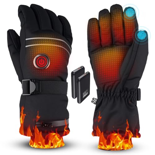 Maraiss Heated Gloves for Men Women, Rechargeable Battery Heated Gloves with Touchscreen for Hunting...