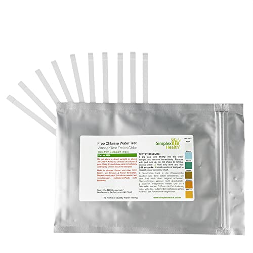 Lot de 10 bandelettes de test de chlore 0-300 ppm Cover