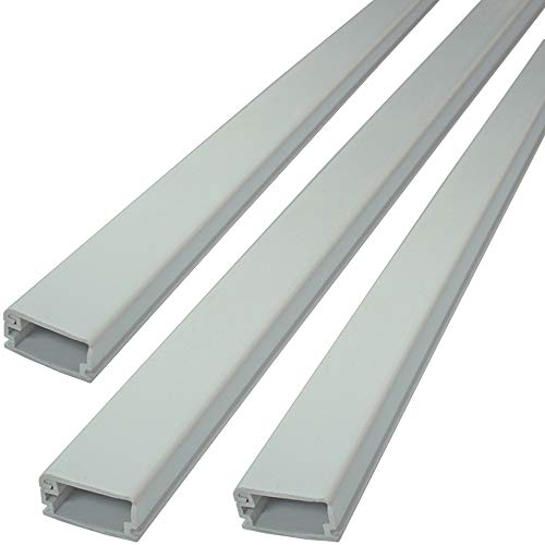Electriduct Medium Latching Cable Raceway (500 Series) - 5 Feet - Beige | 3 Sticks (15 Feet Total)