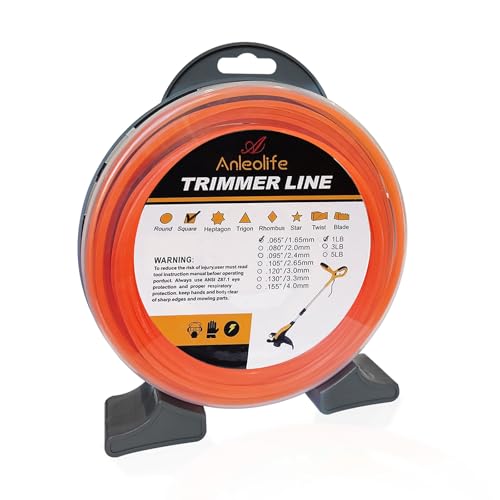 A ANLEOLIFE 1-Pound Commercial Square .065-Inch-by-370-ft String Trimmer Line Donut,with Built-in...*