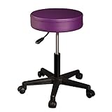 Master Massage Pneumatic Swivel/Rolling Massage Stool, Purple