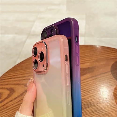 Coque iPhone 15 dégradé arc-en-ciel en silicone antichoc - 4