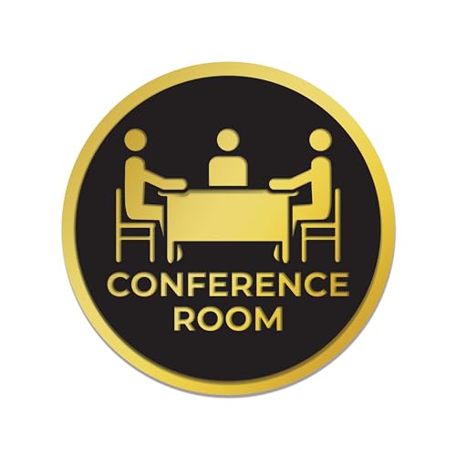 Image of Rousrie Conference Room Stickers For Glass Doors (Size: 6 Inch) For Office, Stores, Cafe, Hotel, Restaurant, Business & Shop, Self-Adhesive, Acrylic Signage (Conference room)