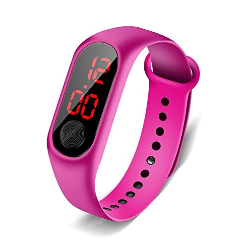 Reloj para niña Relojes para niños Relojes Digitales para niñas en Relojes Reloj LED Relojes Deportivos para niñas (Color : Pink)