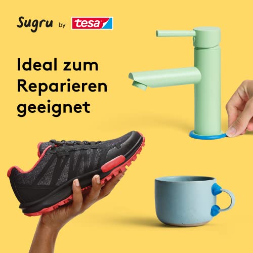 Sugru by tesa - Formbarer Allzweckkleber, 8er-Pack, 8 x 3,5 g, Schwarz - vielseitige Klebeknete - zum Reparieren, Kleben und zum Befestigen ohne Bohren