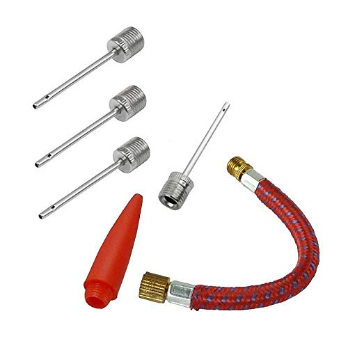 Hamble 6Pc Bicycle Pump Accessories Bike Ball Inflating Needle Valve Tube Adapter Set