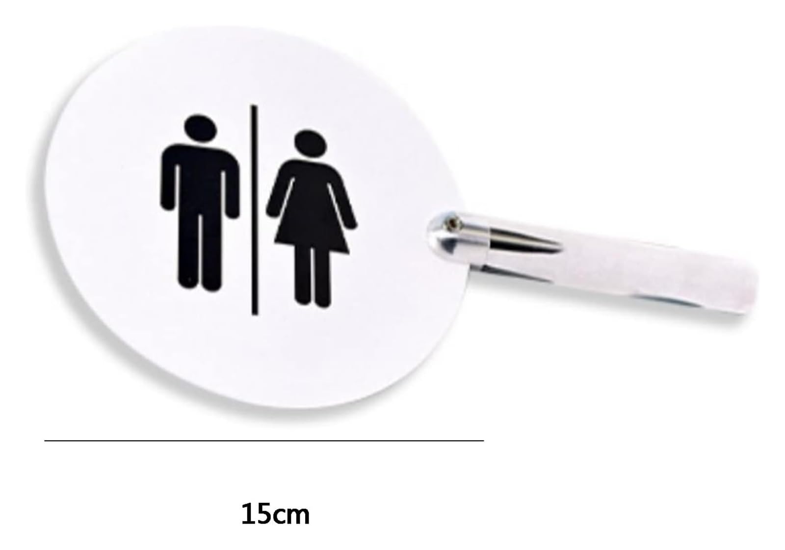 Carteles para aseos, Letreros de baño redondos doble cara 6 pulgadas | C
