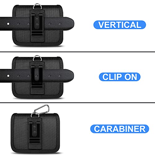 COANJIUO Holster for Samsung Galaxy Z Flip 7 6, 5, 4, 3 - Belt Holder with ID Card Pouch (Fits Phone with Case) Black