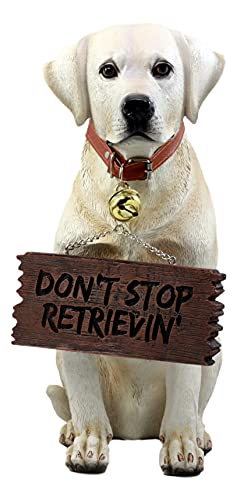 Estatua Decorativa de Labrador Retriever Resina 13.5 pulg Amarillo miniatura 3