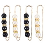 jojofuny 4 Stück Sicherheitsnadeln aus Zinklegierung Einzigartige Schalclips zur Kleideranpassung Modische Broschen für Damen bei Hochzeit und Party