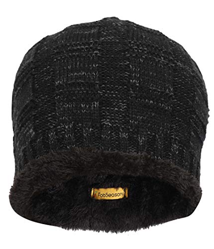 FabSeasons Acrylic Woollen Unisex Skull Cap with Faux Fur Lining on The Inner Side (Black, Free Size) (B07K27FQBN) Amazon Price History, Amazon Price Tracker