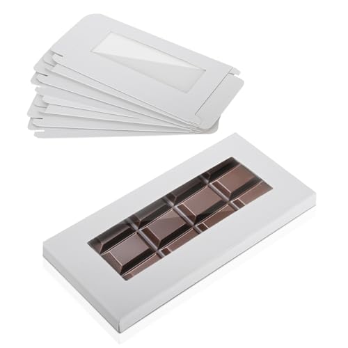 Caja de regalo de barra de chocolate, 10 unidades, caja de regalo de barra de chocolate apta para alimentos, compatible con Godiva, 6.3 x 3.1 x 0.4 pulgadas