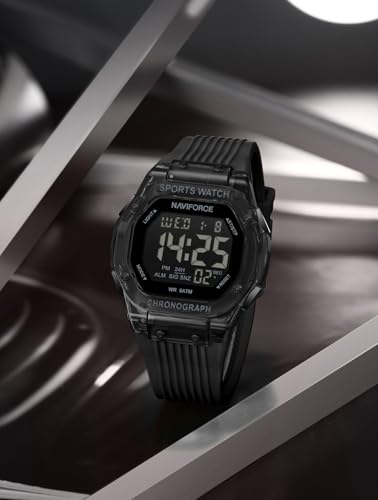 Image of NAVIFORCE NF7113 LCD Display Multi-Function Silicone Strap Digital Watch