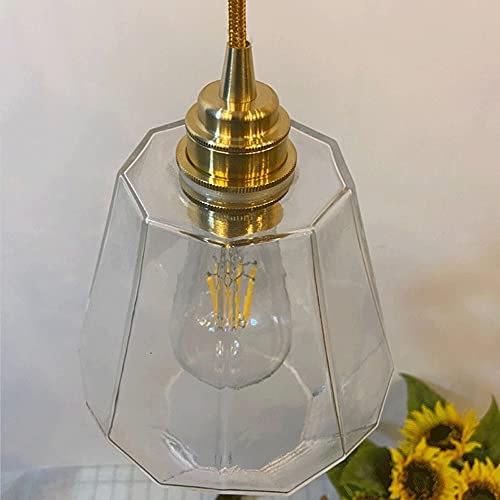 Lámpara colgante vintage de vidrio E27 para iluminar la isla de cocina 6