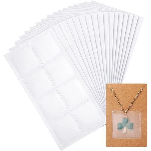 360PCS Necklace Chain Adhesive Pouch Clear PVC Necklace Display Cards Pocket Jewelry Necklace Loose Chain Storage Pouch Necklace Chain Sleeve Holder for Jewelry Card Packaging Supplies