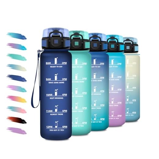 Borraccia 1 Litro, Bottiglia Motivazionale con Filtro, a Prova di Perdite, Bottiglia Acqua Sportiva con Indicatore del Tempo, Borraccia Palestra per Fitness, Viaggi, Scuola, Campeggio, Ufficio