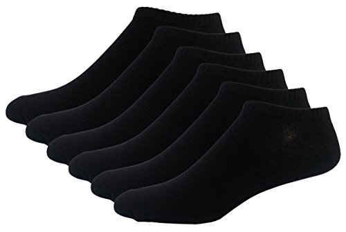 Women and Men Ankle No Show Cotton Athletic Socks Moisture Wicking 6 Pack