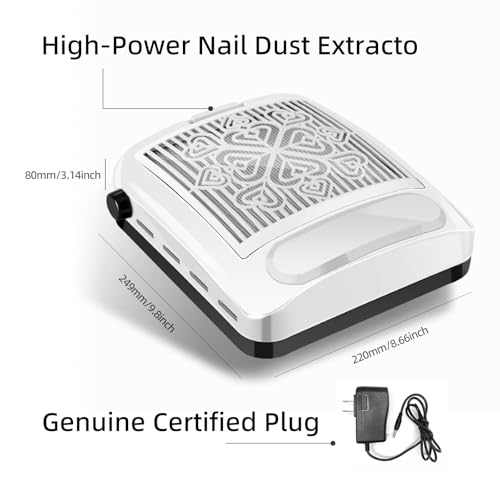 Extractor de Polvo para Uñas Kylara 100W 4500RPM miniatura 6