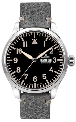 ARISTO Vintage 47 Chronometer – limitierte Herrenuhr 50-Stück-Edition - 47mm poliertes Edelstahlgehäuse - ETA 2836 Day-Date 1977 mit Chronometer-Regulierung - Saphirglas - Sichtboden - Made in Germany