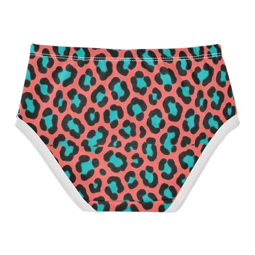 Joisal Cotton Girls Underwear Toddler Black Turquoise Leopard Print Girl Panties Cute Pattern Kids Briefs Undies 2t2