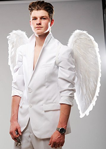 Struts Mens Heavenly Angel Large White Feather Wings
