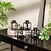 Staymoment Small Decorative Candle Lanterns for Home Decor - Black Hanging Candle Holder for Table Centerpiece Fireplace Christmas Wedding, 3.9