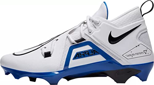 Nike Alpha Menace Pro 3 CT6649-101 White-Game Royal-Black Men's Football Cleats 10 US
