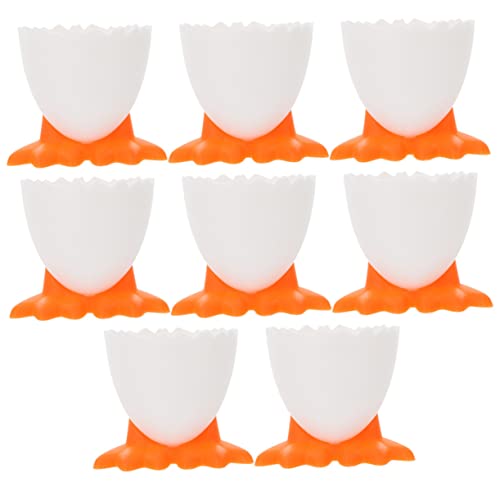 GRIRIW 8Pcs Cute Chicken Feet Egg Holders Fun Egg Cups for Material for Egg Storage and Table Decoration for Celebrations