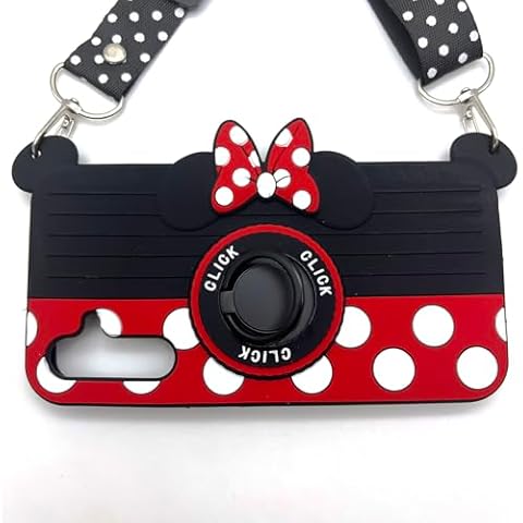 for Samsung A15 Case Cute Galaxy A15 Case Samsung Galaxy A15 Phone Case Kickstand 3D Carton Camera Rotating Ring Grip Holder Lanyard Teens Girls Women Silicone Cover for Samsung Galaxy A15 5G (A15) Cover
