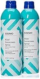 Amazon Brand - Solimo Kids' Sunscreen Spray Broad Spectrum SPF 50, 11 Ounce (Pack of 2)