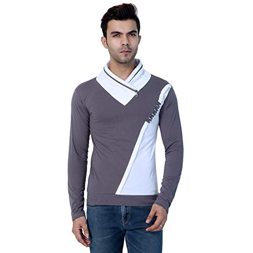 Image of Black Collection Men's Plain Slim Fit Full Sleeve T-Shirt