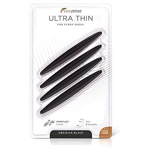 FLEXZENSE Ultra Thin | Protect Against Any Irritable Seams, Straps and Laces | 4 Pieces (Obsidian Black) Cover