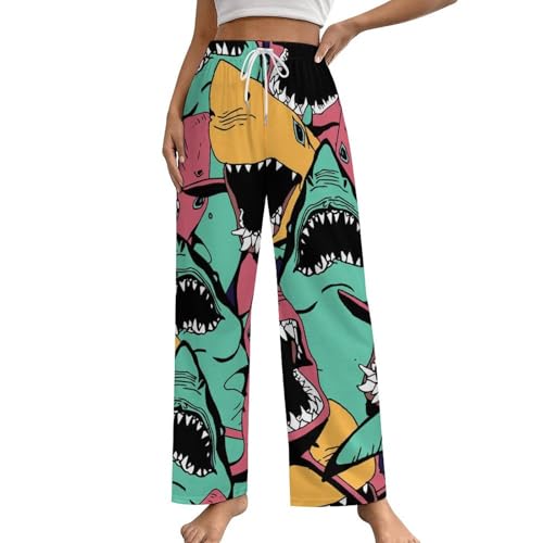Pantalon de pyjama femme motif requins pour des soirées cocooning confortables