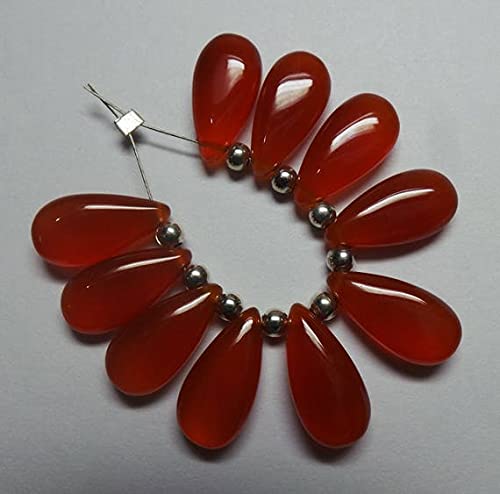 Carnelian orange chalcedony briolettes pour fabriquer un cadeau d'anniversaire unique