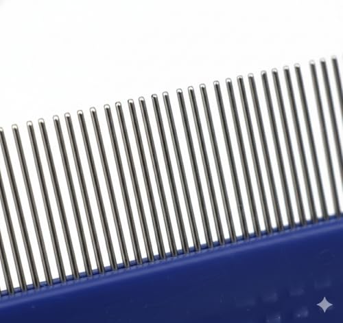 Image of Mini Lice Comb | Fine Stainless Steel Teeth | 5.5 cm Compact Size | Ergonomic Grip Plastic Handle | Gentle & Effective Hair Lice Removal | Pack of 1