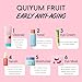 QUIYUM Early Anti-Aging Skincare Set, for Light Mature Skin, 6-Piece Natural Fruit Kit with Peptide, Vitamin C & Ceramide - Reduces Fine Lines & Dull Skin, Birthday Gifts for Women, Christmas Gift