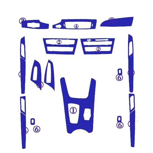 Autocollants de poignée de porte carbone bleu pour BMW X3 F25 X4 F26 2011-2017