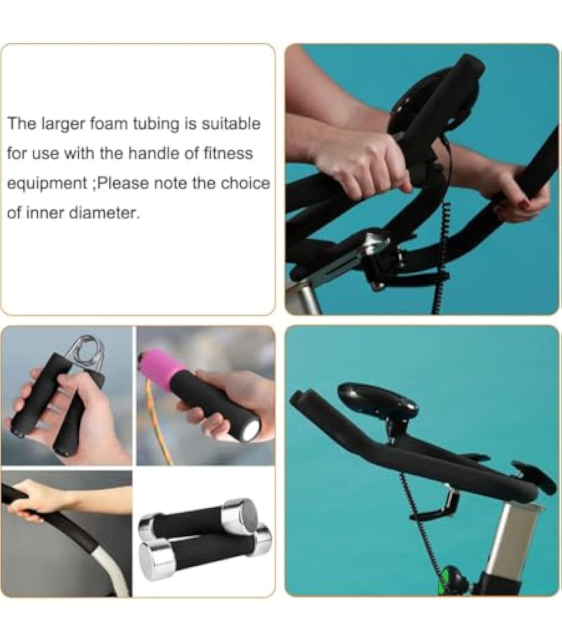 High Density Grip Rubber Handle Grips for Fitness Equipment