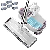 3. Robuster und langlebiger Mopp: Hergestellt aus hochwertigem PP-Material, gute Zähigkeit, sehr zerstörerisch, das Design des Wischers kann 40 kg erreichen, stark und langlebig.