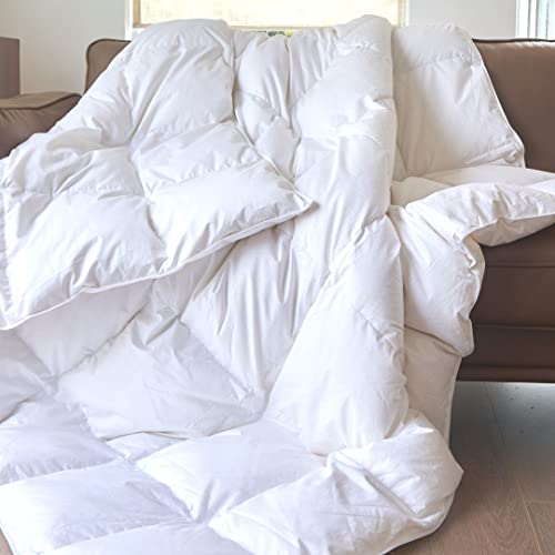 Royal Elite Luxurious Goose Feather Down Comforter King Size-Made in Canada White Goose Feather Down...