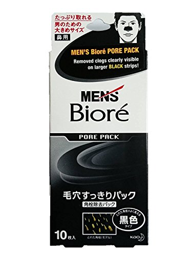 【花王】メンズビオレ 毛穴すっきりパック 黒色タイプ (10枚) ×10個セット